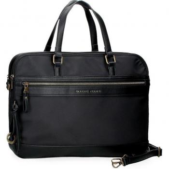 Unisex Black Morgan Laptop Satchel – One Size – Pepe Jeans