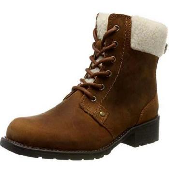 Clarks Orinoco Dusk, Stivali da Motociclista, Tan Leather
