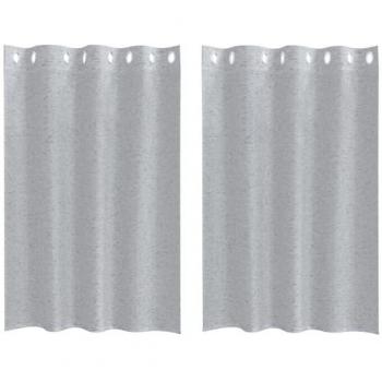 Rideaux Voile 2 Pcs Gris Foncé 140 x 140 cm vidaXL
