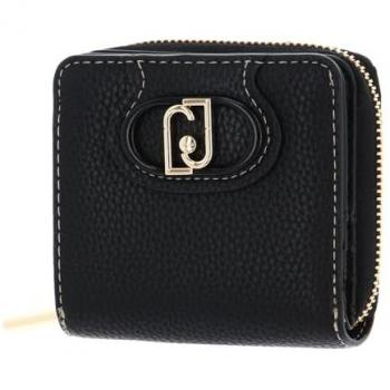 Liu Jo Fortuna Damen Geldbörse Schwarz 6 Kartenfächer Zip Around