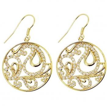 Déesse Blanche d'Or Lily K7350 – Boucles Plaquées Or