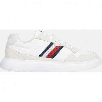 Tommy Hilfiger Zapatillas de Cuero Cupsole con Banda Blanca