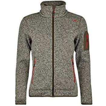 Damen‑Strickfleece „Stehkragen“ – Größe 38, Khaki meliert (CMP 3H14746 C858)