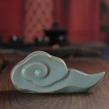 Organizador de Escritorio de Cerámica, Soporte de Tarjetas de Negocios Celadon Longquan, 1 ud