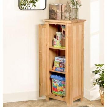 Hallowood Furniture Waverly Oak Small Cabinet, 2 Doors, Light Oak