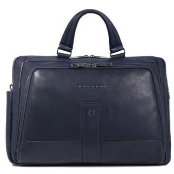 Piquadro Carl 41 cm Briefcase with Laptop Compartment Blue