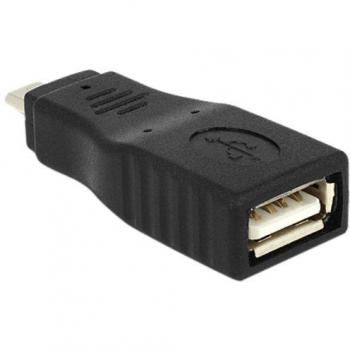DELOCK Adapter A → micro B BU/St OTG, 6 cm, USB 2.0