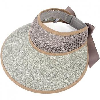 Girls' UV Protection Straw Visor Hat