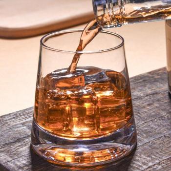 2 Pcs Thick Base Whiskey Glasses