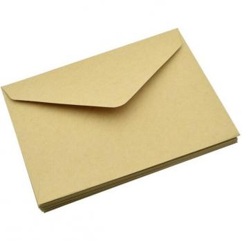 Ensemble d'enveloppes Kraft, 10 pièces, 16.2x11.4cm