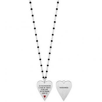 Collar de Acero para Mujeres con Colgante Corazón