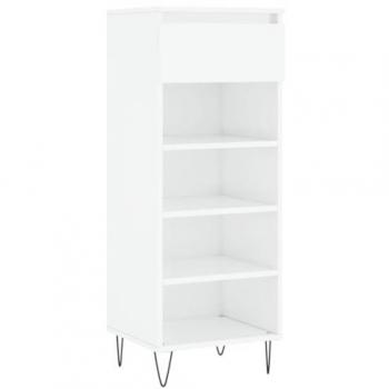 Helloshop26 – Meuble à chaussures, armoire d’entrée, rangements compacts, dimensions 40x36x105 cm, couleur bois clair