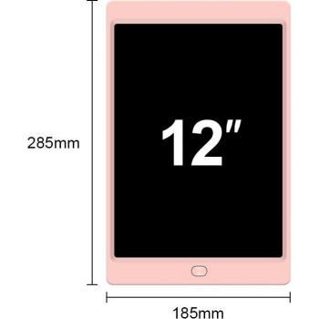 12-Inch Electronic Writing Tablet, Colorful Doodle Board with Holder Pink