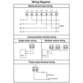 Interrupteur à distance Wi‑Fi 3 phases, moniteur de puissance, compteur KWh, wattmètre Tuya