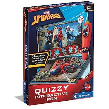 Penna Interattiva Spiderman Quizzy con Schede Educative Elettroniche per Bambini 3 Anni