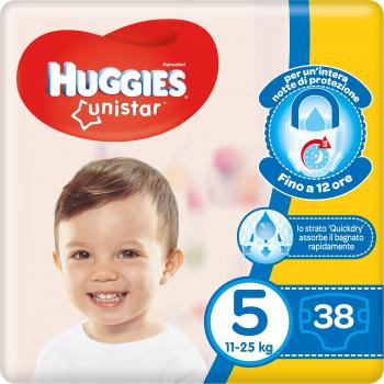 Huggies Unistar Taglia 5 (11-25Kg) 38 Pannolini