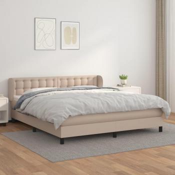 VidaXL Boxspringbett 160x200 cm mit Matratze Cappuccino