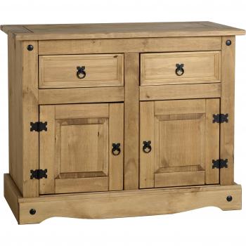 Natural Finish 2 Door 2 Drawer Sideboard