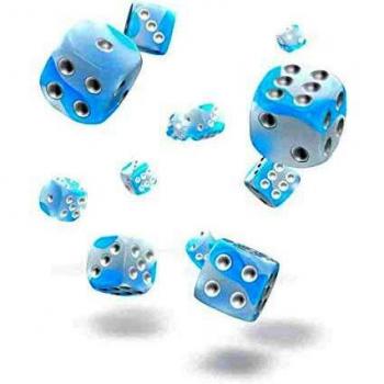 Oakie Doakie 36‑Piece Arctic Glow D6 Dice, 12 mm