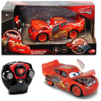 Lightning McQueen Crazy Crash RC Auto Simba 1:24 Rosso