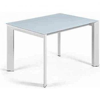 Table Extensible Axis 120 cm Verre Blanc
