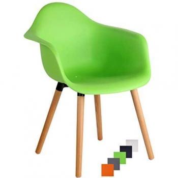 CLP Gaffney Outdoor-Stuhl mit Rückenlehne – 45 cm Sitzhöhe, Naturfarben