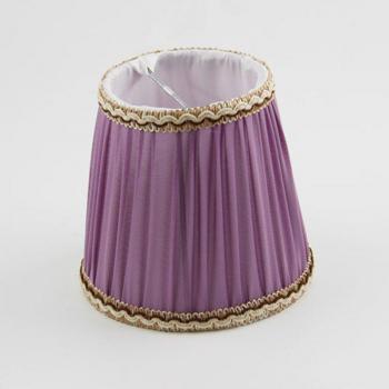 DIY Purple Pleated Fabric Lampshades, 2PCS, 13.5cm, Clip-On
