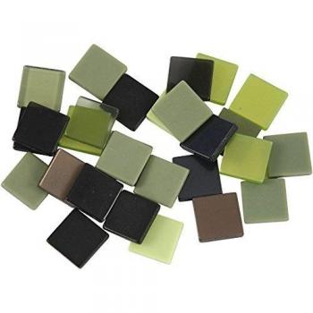 Mini Mosaic Tiles Green Glitter 25g