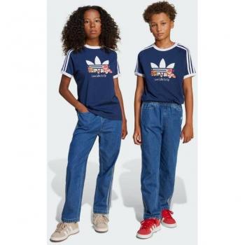 Pantalon en denim 3S pour enfants Adidas – Bleu, 147-152 cm – coton sergé