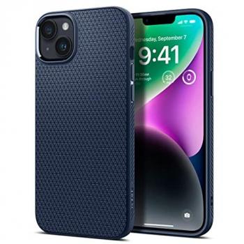 Spigen Funda TPU con efecto líquido, tono marino, tamaño único para iPhone 14 Plus