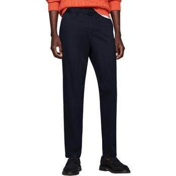 Chinohose TOMMY HILFIGER HARLEM CHINO SATIN Herren, Gr. 32, Länge 32, blau (desert sky)