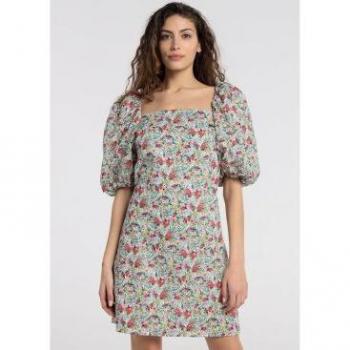 Lois Jeans Frida Vestido de Manga Voluminosa