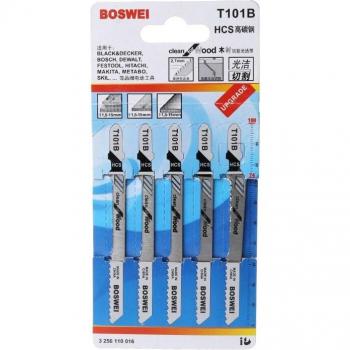5 Pcs T101B HCS 100mm T-Shank Jigsaw Blades for Clean Cuts