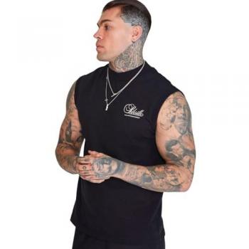 Urban Black Sleeveless T-Shirt for Men – S