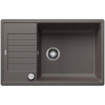 Évier Silgranit Zia XL 6 – gris volcan, 78 mm × 50 mm, commande excentrique Blanco