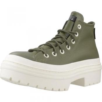 Converse Chuck Taylor All Star vert, plateforme, talon à semelles épaisses, cuir imperméable – 8.5 US