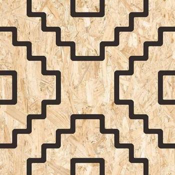 Carrélage Noir Seriaki – Effet Bois OSB 60×60 cm