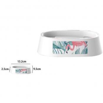 Jabonera de Baño con Estampado de Flamencos 13,2 cm