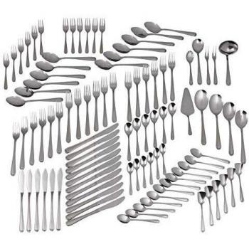 GRÄWE 100-teiliges Geschirrset aus Edelstahl für 12 Personen, rostfrei und nickelfrei