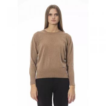 Baldinini Trend Beige Wool-Cashmere Crew Neck Sweater for Women