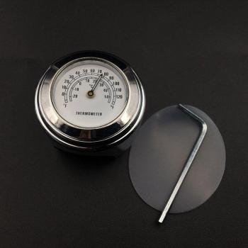 Reloj de Manillar Honda/Yamaha/Harley 7/8 con Medidor de Temperatura