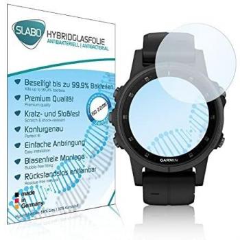 Slabo Hybrid-Glasfilm – Anti-Bakterien Schutzfolie für Garmin Fenix 5S Plus