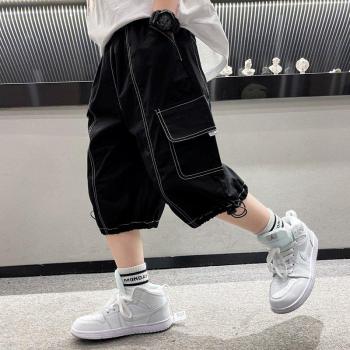 Boys Summer Knee-Length Cargo Pants with Pocket