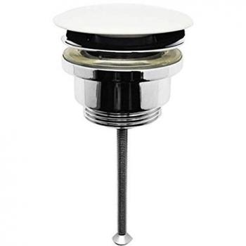 Piletta lavabo click-clack ceramica bianca 1'1/4