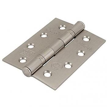 Grade 11 Fire Door Hinge with Ball Bearings, Satin Nickel – 102 mm × 76 mm × 2.7 mm