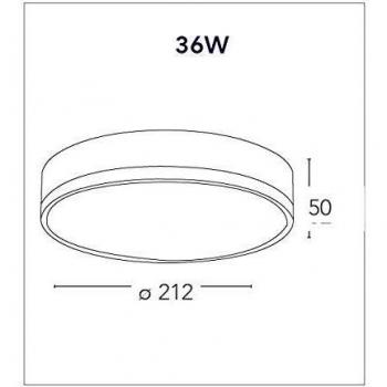 Plafoniera LED KLIO rotonda bianca 36W 4000K (Luce naturale) 21 cm