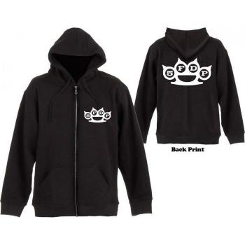 Felpa Five Finger Death Punch unisex con cappuccio, zip completa e grafica sul retro