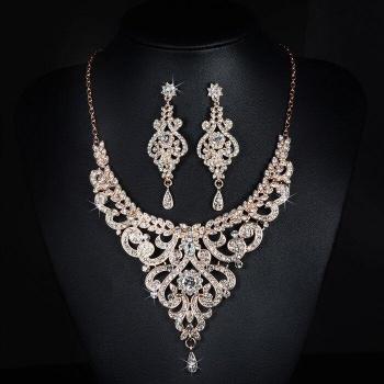 Rose Gold Party Jewelry Set for Women
