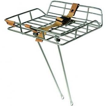 Basil Portland Portaequipajes Frontal con Bordo Alto, Unisex Adulto, ALU Natural 26-28´´, 29 x 11 x 42cm