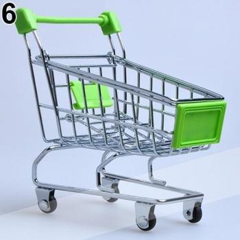 Small Shopping Cart Decoration 10cm x 8cm x 11.5cm